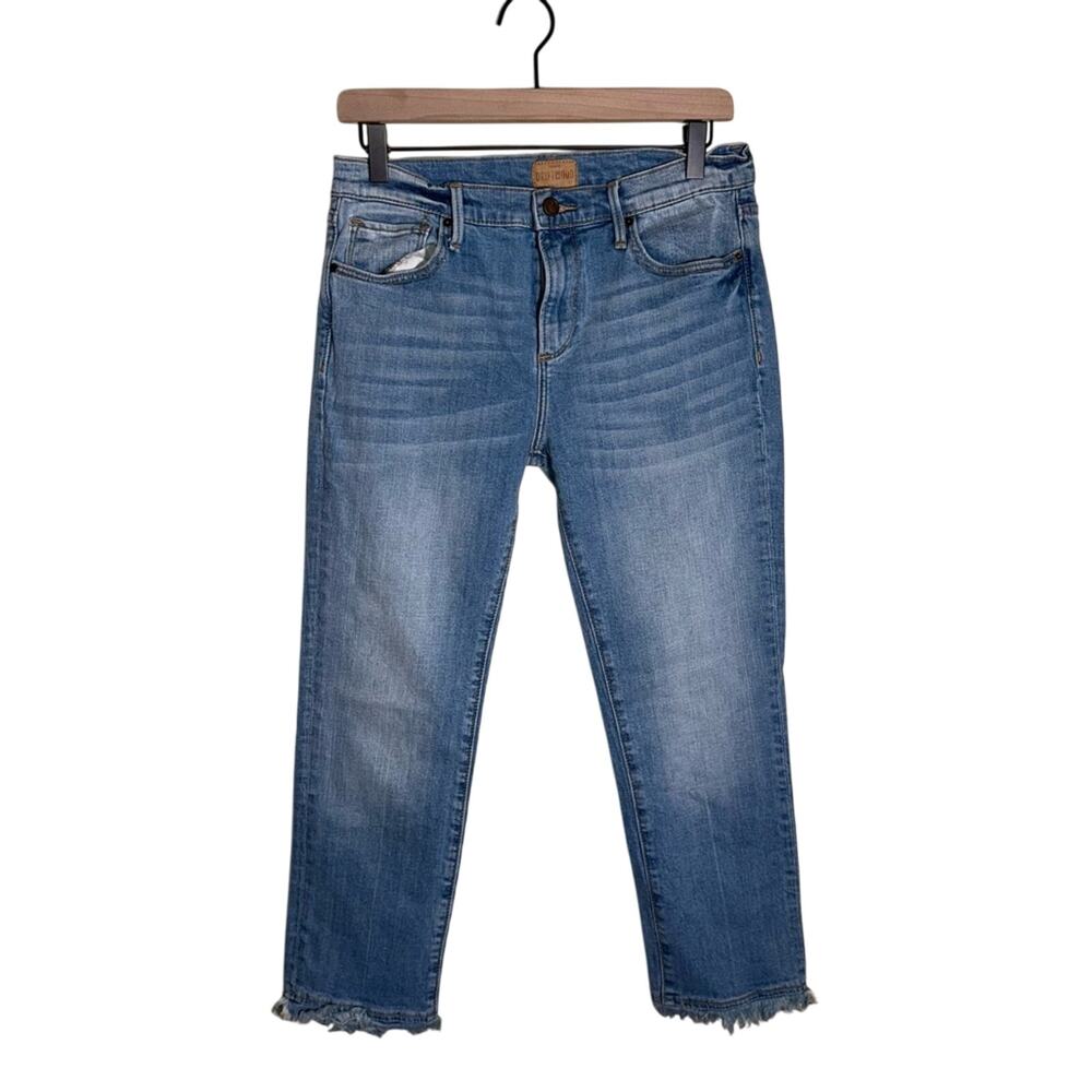 DRIFTWOOD Candace light wash women’s raw hem straight leg jeans 28